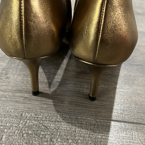 Zara Metallic Gold Ankle Bootie Women’s size 41 - Picture 6 of 10